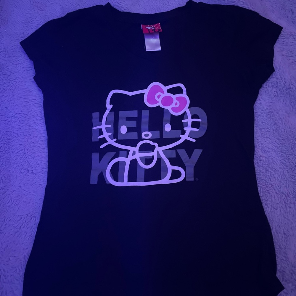 Hello Kitty Black and Pink Short Sleeve Tee